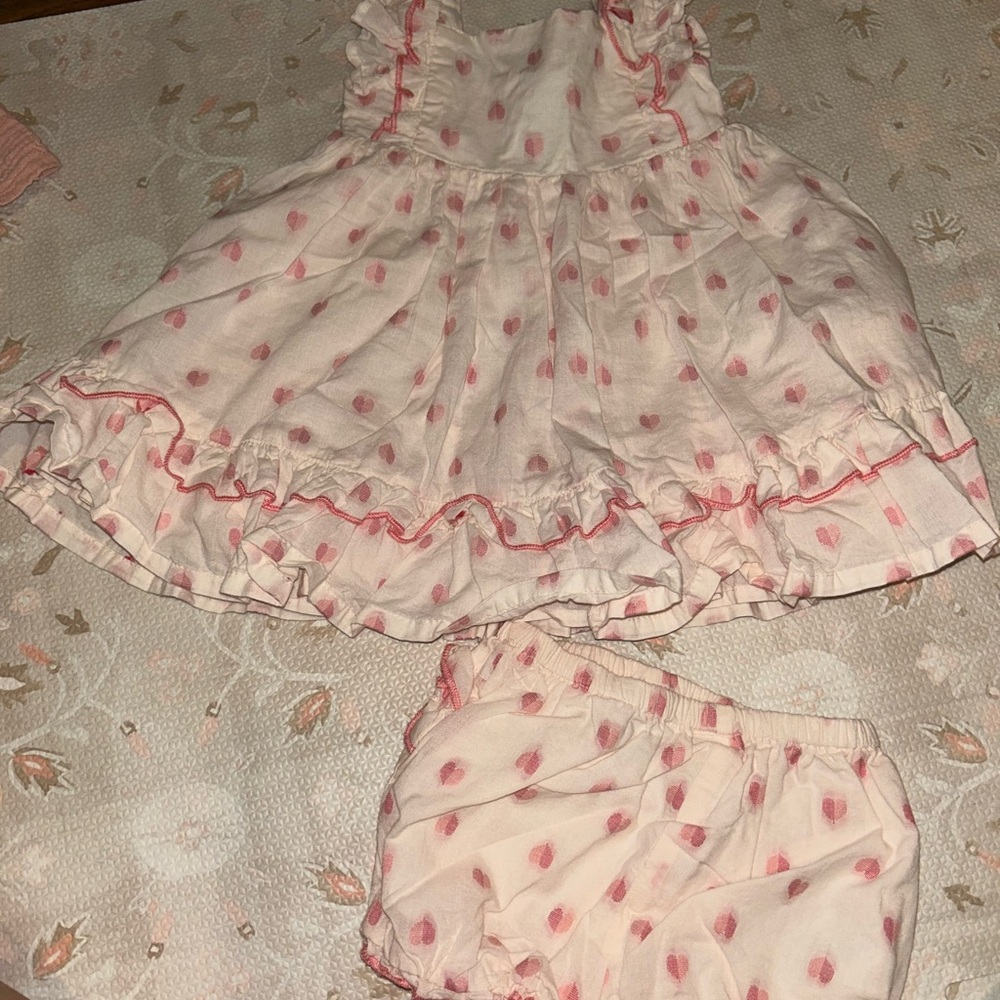 cupcakes & cashmere Pink Polka Dot Diaper Cover Set